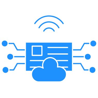 Bulut hesaplama. vektör illüstrasyonu