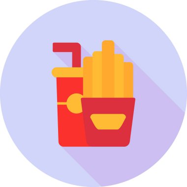 yiyecek içecek ikonu düz stil