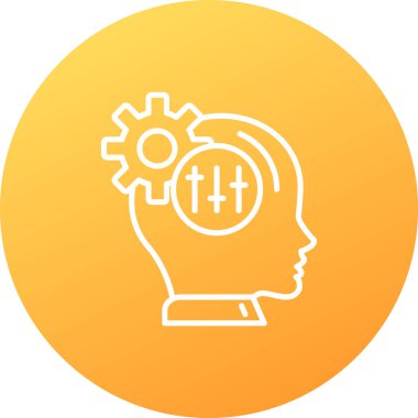 Beyin simgesinin vektör illüstrasyonu