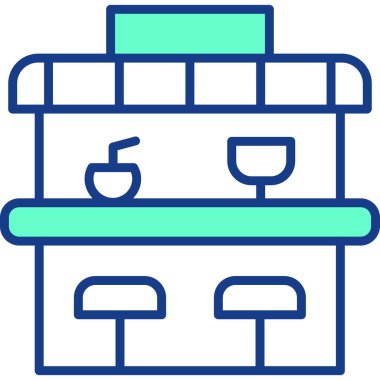 Bina. Web simgesi basit illüstrasyon