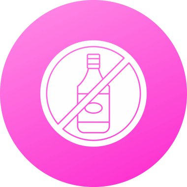 Alkol içeceği gradyan vektör simgesi tasarımı yok
