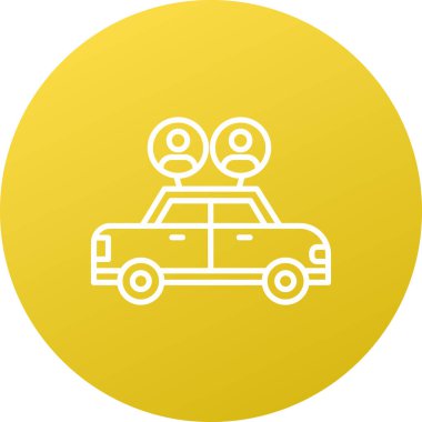 araba vektör simgesi modern basit illüstrasyon