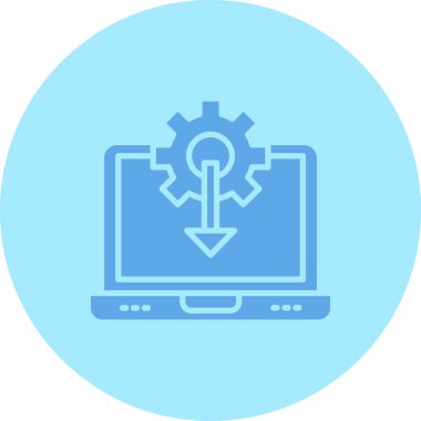 Bilgisayar. Web simgesi basit illüstrasyon