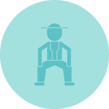 Bir çemberdeki insanın vektör çizimi