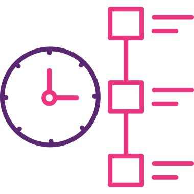 Zaman yönetimi simgesinin vektör illüstrasyonu