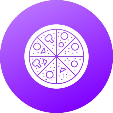 pizza. Web simgesi basit illüstrasyon