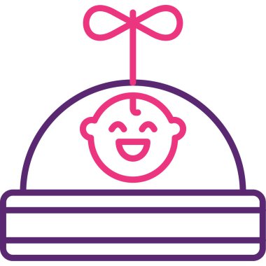 Emzik vektör illüstrasyonlu bebek kız