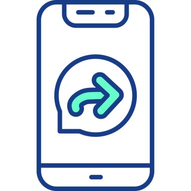 Akıllı telefon simgesinin vektör illüstrasyonu