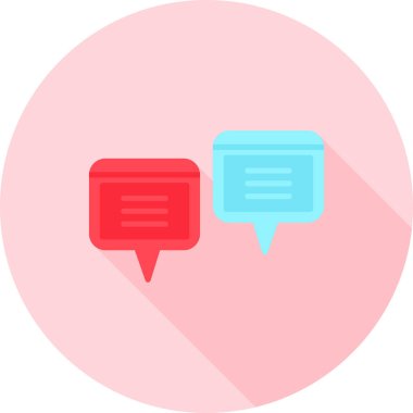 Konuş. Web simgesi basit illüstrasyon