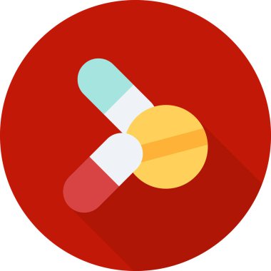 ilaç vektörü düz renk simgesi