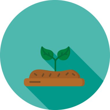 Bitki simgesinin vektör illüstrasyonu