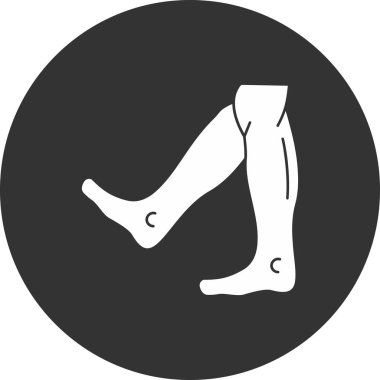 Diz eklemi simgesi sert bir şekilde