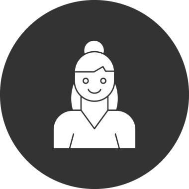 kadın simge vektör illüstrasyonu