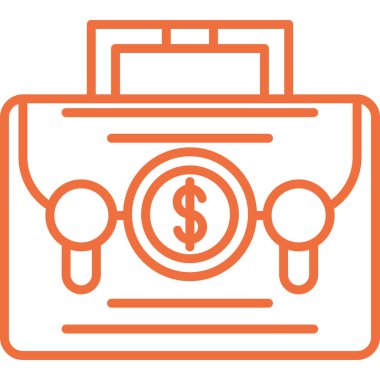 Para çantası. Web simgesi basit illüstrasyon