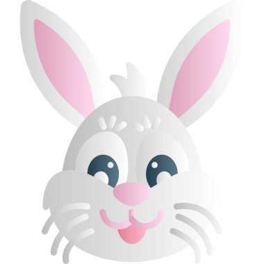 Mutlu Paskalya Tavşanı çizgi film vektör çizimi tasarımı