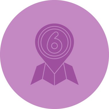 6 numaralı simge vektör illüstrasyon tasarımı