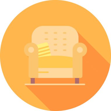 koltuk web simgesi vektör illüstrasyonu