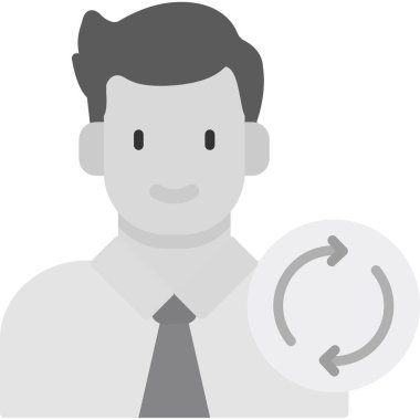 işadamı düz simge vektör çizim