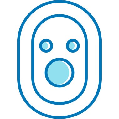 Mavi bir simgenin vektör illüstrasyonu