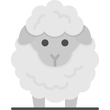 Koyun simgesi, vektör illüstrasyonu