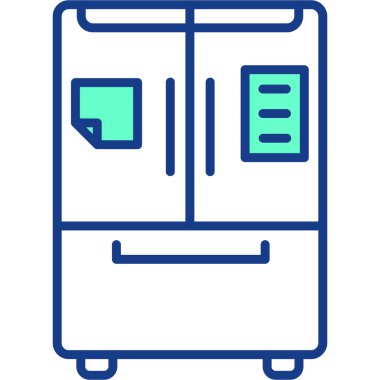 buzdolabı simgesi vektör illüstrasyonu