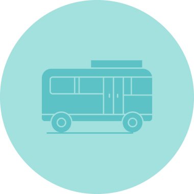 bus vektör simgesi modern basit illüstrasyon