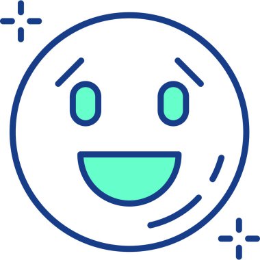 Mutlu yüz ifadesi, vektör illüstrasyonu