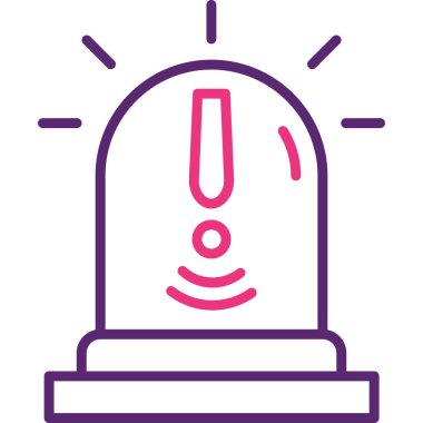 Alarm! Web simgesi vektör illüstrasyonu