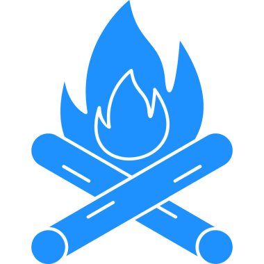 Şenlik ateşi. Web simgesi basit tasarım