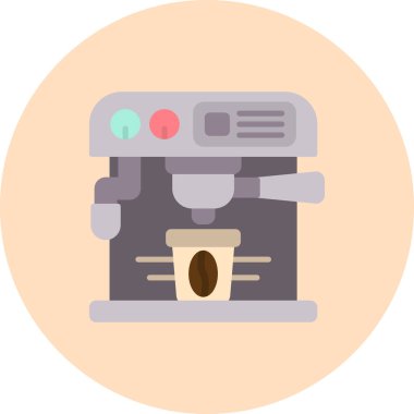 Düz kahve makinesi simgesi