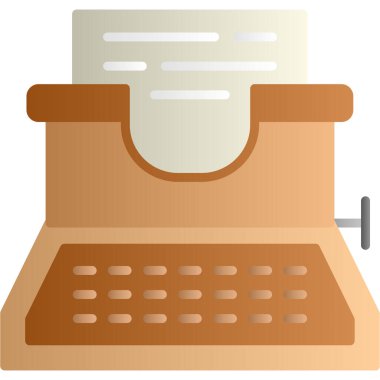 Daktilo web simgesi vektör illüstrasyonu