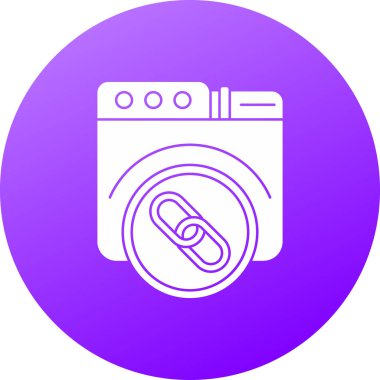 çamaşır makinesi simgesi, vektör illüstrasyonu