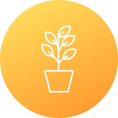 Bitki. Web simgesi basit illüstrasyon