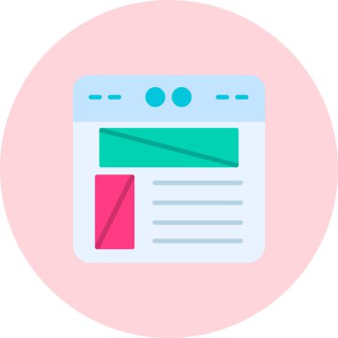 Ağ simgesi. Web simgesinin vektör illüstrasyonu