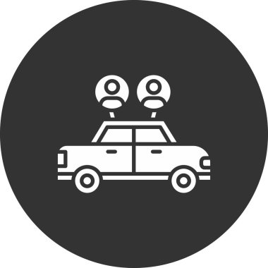 araba simgesi vektör illüstrasyonu