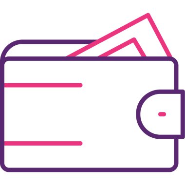 Cüzdan. Web simgesi basit illüstrasyon