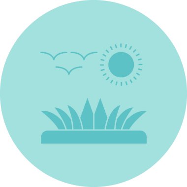 Çemberde çiçekli bir güneşin vektör çizimi