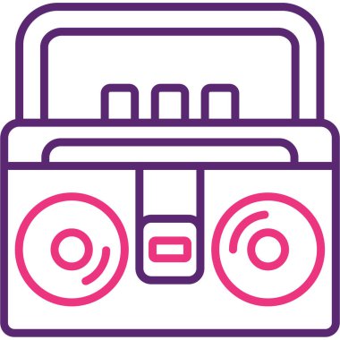 Radyo. Web simgesi basit illüstrasyon