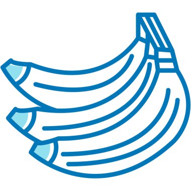 Muz ikonu. Web için muz vektör simgelerinin özet çizimi