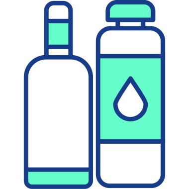 Su şişesi. Basit resimleme