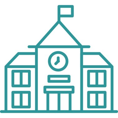 Bina. Web simgesi basit illüstrasyon