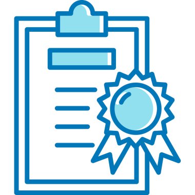 Sertifika. Web simgesi basit illüstrasyon