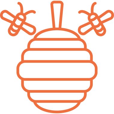 Bir arı simgesinin vektör illüstrasyonu