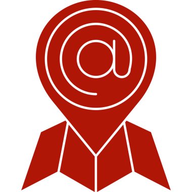 konum simgesi. Konum kodu. vektör illüstrasyonu