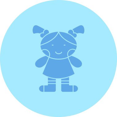 Tatlı bir kızın vektör çizimi