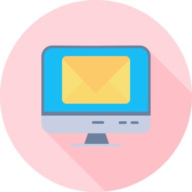 Bilgisayar. Web simgesi basit illüstrasyon