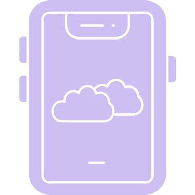 Bulut. Web simgesi basit illüstrasyon