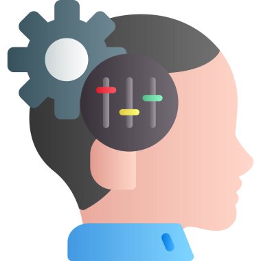 baş zeka simgesi vektör illüstrasyonu