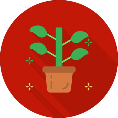 Bitki. Web simgesi vektör illüstrasyonu