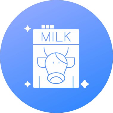 inek sütü simgesi, basit illüstrasyon